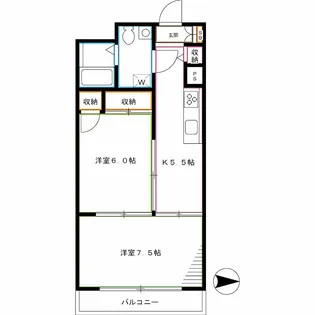 第6シュベルニー【3階】の間取り