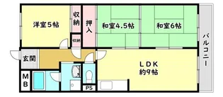 キャピタル・キダ【4階】の間取り