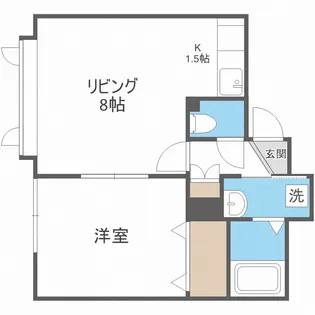 北海道札幌市西区二十四軒三条6【アパート】の間取り