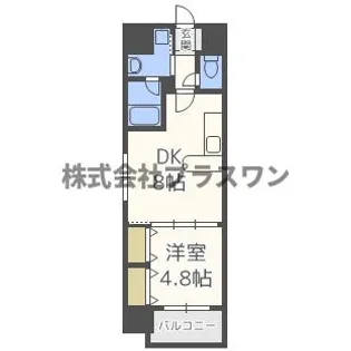 レジディア京町堀【3階】の間取り