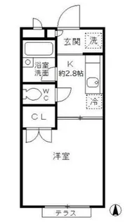 リベール玉川【1階】の間取り