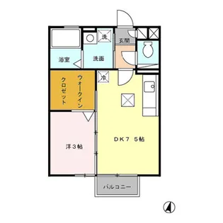 ベルクフロイデ B【1階】の間取り