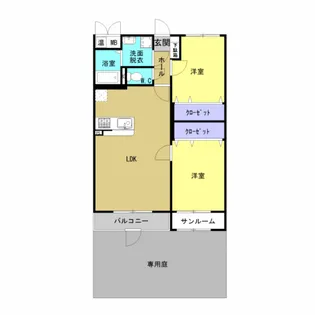 パークサイド冨居【1階】の間取り