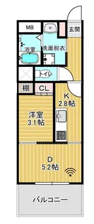 セントヒルズ皆実町【3階】の間取り