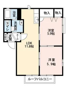 コーポシンフォニー【1階】の間取り