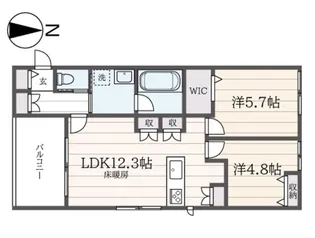 神奈川県川崎市中原区今井南町【マンション】の間取り