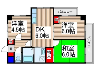 埼玉県入間郡三芳町大字藤久保【マンション】の間取り