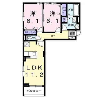 兵庫県伊丹市鴻池2【アパート】の間取り
