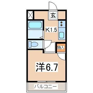 グランデージ虎丸【3階】の間取り