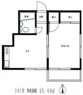 コーポ馬込【2階】の間取り
