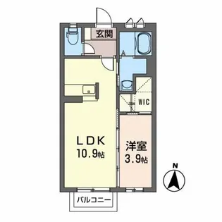 シャーメゾンたけくま【1階】の間取り