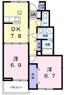 オールアヴニール【1階】の間取り