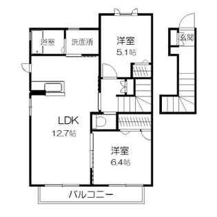 オレンジ ピール【2階】の間取り