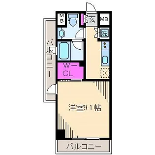 ラティエラ武蔵小杉【6階】の間取り