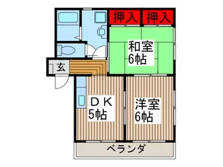 サンライズ【2階】の間取り