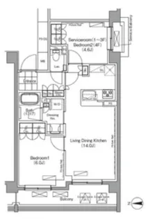プレジリア代々木大山町【2階】の間取り