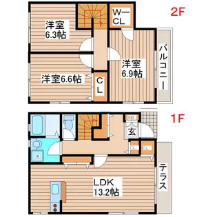 コンフォール中倉の間取り