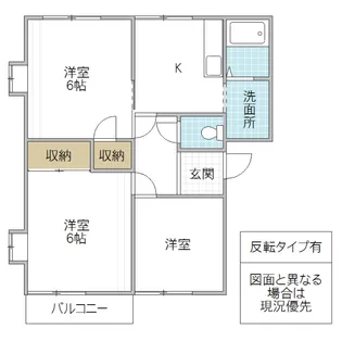 千波アークガーデン A2棟【2階】の間取り