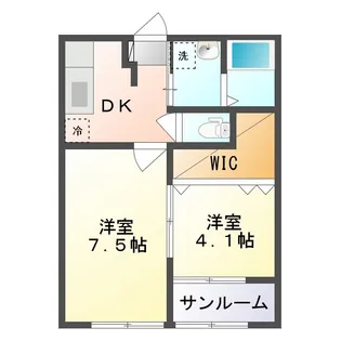リブフラット【1階】の間取り