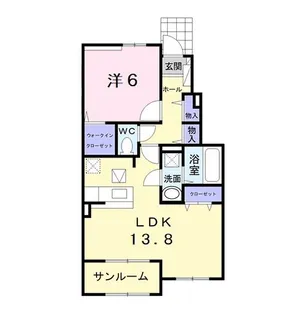 シルキーハイツV【1階】の間取り