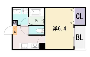 アバンティオ近鉄長瀬【1階】の間取り