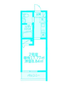 モンステラ渡田【2階】の間取り