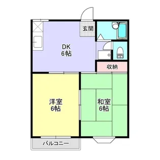 向陽ハイツ【2階】の間取り