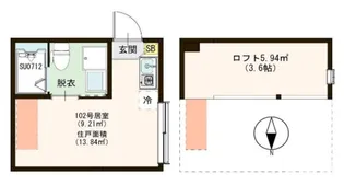 ルシエル北小岩【1階】の間取り