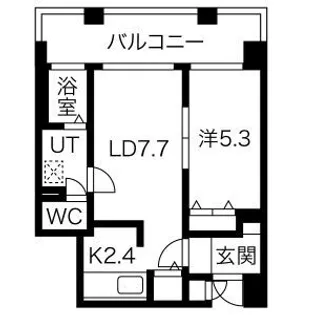 オタルベイサイドシティ7棟【1階】の間取り
