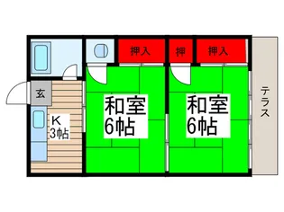 幸栄荘【1階】の間取り