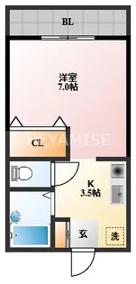 ハニーコーム【1階】の間取り