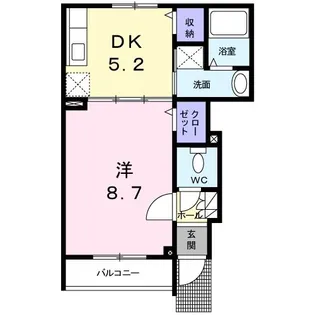 ソッリーゾ【1階】の間取り