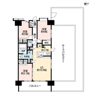 プレシス本厚木パークフロント【8階】の間取り