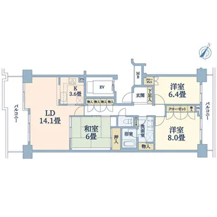 上星川ガーデンコート【5階】の間取り
