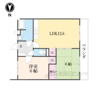 森本ハイツ【2階】の間取り