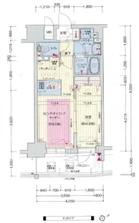 プレサンスTHE神戸【10階】の間取り