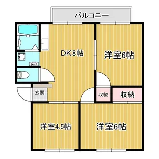 メゾン朱鷺【1階】の間取り