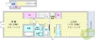 カーサ・アイリス4【2階】の間取り