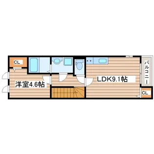 Star Terrace榴ヶ岡【2階】の間取り
