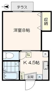 フラットアメニティ【1階】の間取り