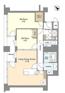 ストーリア赤坂【1階】の間取り