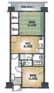 お花茶屋ローヤルコーポ【3階】の間取り