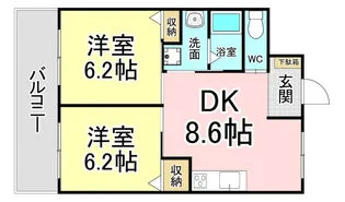 クレシア清田【2階】の間取り