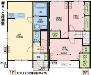 Verde Este (ヴェルデ エスト)の間取り