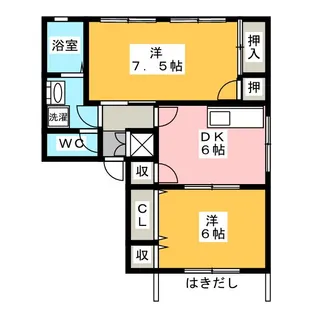 ヴィアンカ【1階】の間取り