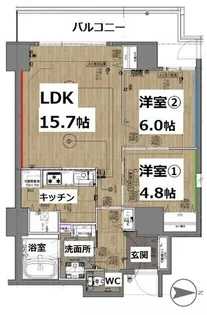 シティコート目黒II【2階】の間取り