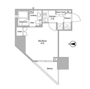 パークアビタシオン麻布十番【3階】の間取り