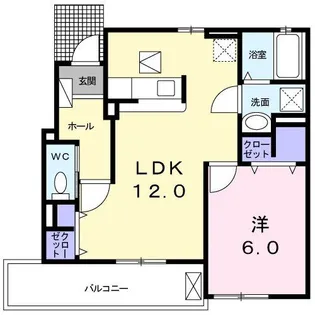 レー・オステン【1階】の間取り