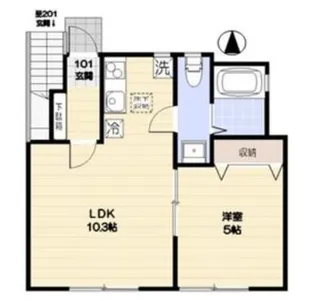 ミューレン【1階】の間取り