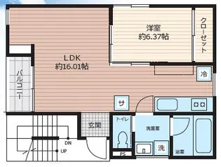 SCENE.Meguro Sauna Residence【3階】の間取り